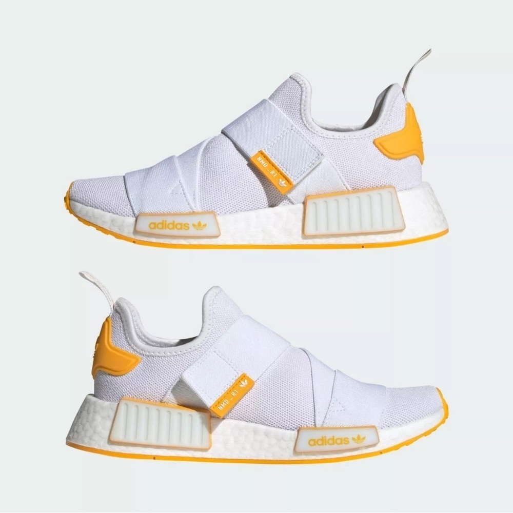 adidas Originals Women’s NMD_R1 White/Collegiate Gold Sneaker Size 7 US